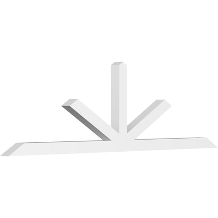 Ekena Millwork Saratoga Architectural Grade PVC Gable Bracket, 108"W x 31 1/2"H x 4"D x 4"F, 7/12 Pitch GBP108X32X0404SAR00